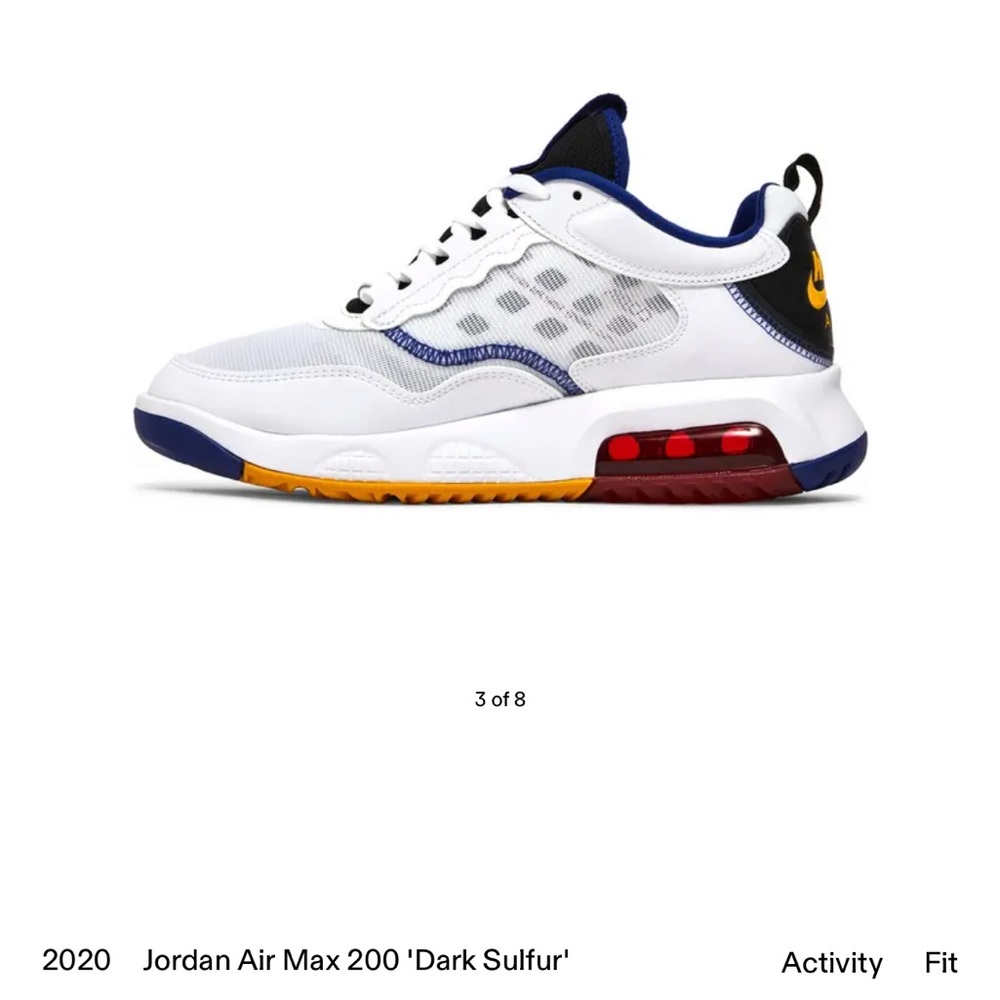 Nike Jordan Max 200 Olympic 2020 Sneakers in White Multi Size 9.5 Men